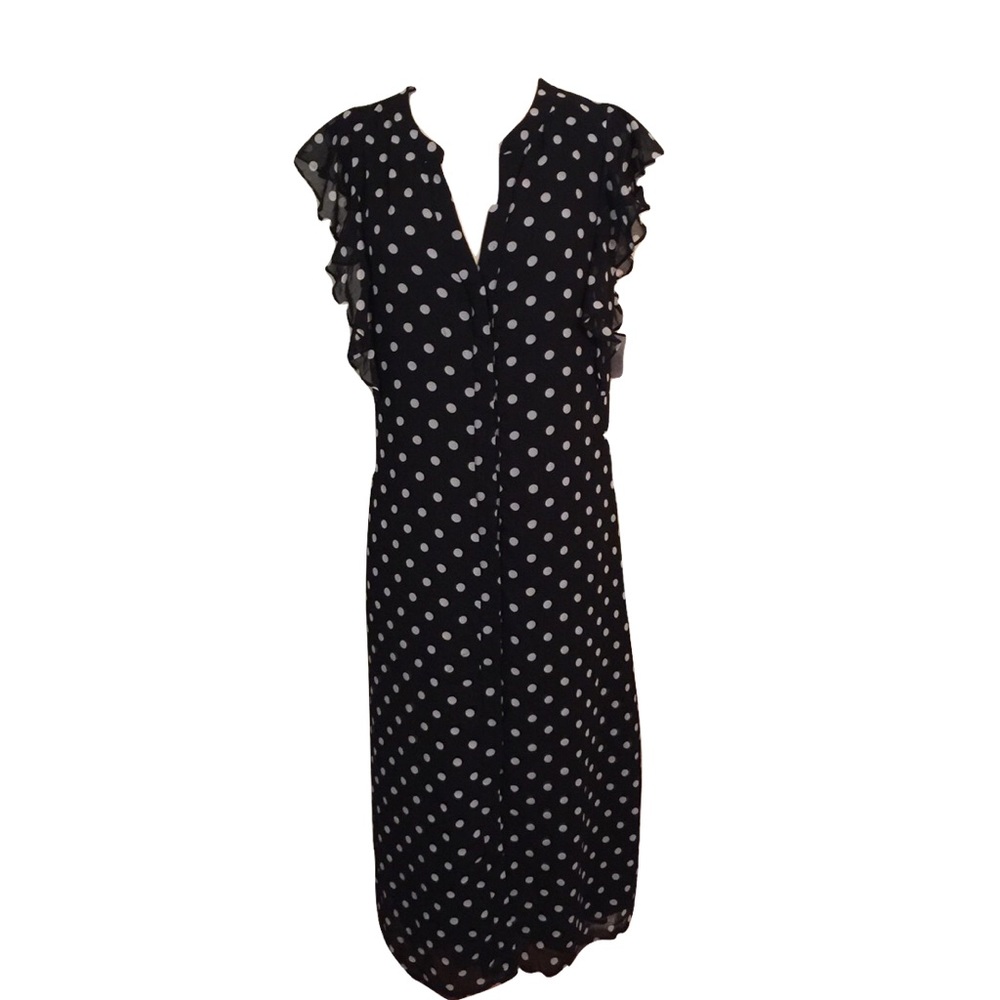 NWT Black & White Polka Dot Dress Size XXL